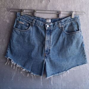 Vintage CALVIN KLEIN Medium Wash Cut off Shorts Size 38 4" Inseam Stonewashed